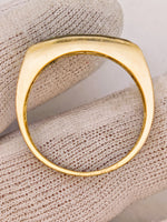14K Vintage Black Gold Quartz Ring