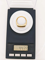 14K Vintage Black Gold Quartz Ring