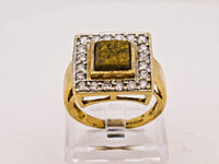 9ct Black Gold Quartz & Diamond Accent Ring