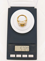 9ct Black Gold Quartz & Diamond Accent Ring