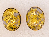 14K Oval Gold Quartz Earrings 16:1 Mine