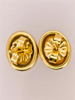 14K Oval Gold Quartz Earrings 16:1 Mine