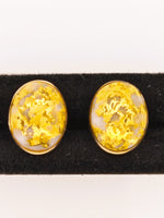 14K Oval Gold Quartz Earrings 16:1 Mine