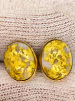 14K Oval Gold Quartz Earrings 16:1 Mine