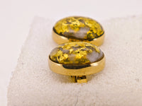 14K Oval Gold Quartz Earrings 16:1 Mine