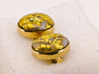14K Oval Gold Quartz Earrings 16:1 Mine