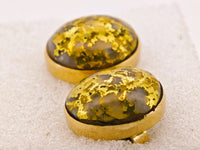 14K Oval Gold Quartz Earrings 16:1 Mine