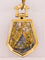 10K Antique HUGE 3-Panel Gold Quartz Pendant - 19.1 Grams