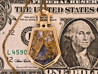 10K Antique HUGE 3-Panel Gold Quartz Pendant - 19.1 Grams