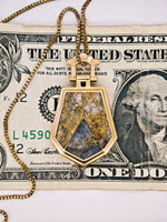 10K Antique HUGE 3-Panel Gold Quartz Pendant - 19.1 Grams