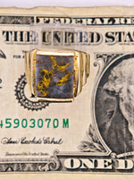 10K Nevada Gold Quartz Signet Ring