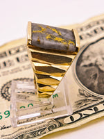 10K Nevada Gold Quartz Signet Ring