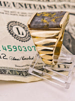 10K Nevada Gold Quartz Signet Ring