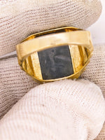10K Nevada Gold Quartz Signet Ring
