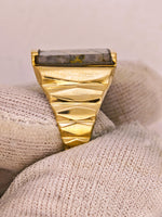 10K Nevada Gold Quartz Signet Ring