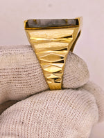10K Nevada Gold Quartz Signet Ring