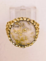 10K 16to1 Mine Round Gold Quartz Ring