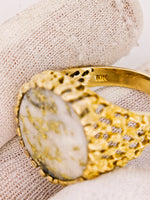 10K 16to1 Mine Round Gold Quartz Ring