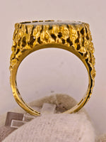 10K 16to1 Mine Round Gold Quartz Ring