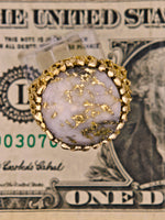 10K 16to1 Mine Round Gold Quartz Ring