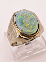 14K Vintage 3.95ct Solid Australian Opal Ring