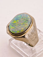 14K Vintage 3.95ct Solid Australian Opal Ring