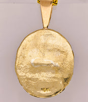 Vintage 22K Gold Nugget Gold Quartz Pendant