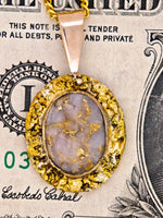Vintage 22K Gold Nugget Gold Quartz Pendant