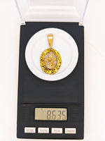 Vintage 22K Gold Nugget Gold Quartz Pendant
