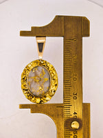 Vintage 22K Gold Nugget Gold Quartz Pendant