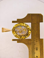 Vintage 22K Gold Nugget Gold Quartz Pendant