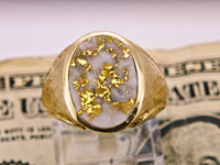 22K Florentine Gold Quartz Ring - 16to1 Mine
