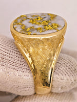 22K Florentine Gold Quartz Ring - 16to1 Mine