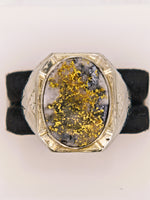 Antique 14K White Gold Quartz Signet Ring