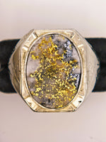 Antique 14K White Gold Quartz Signet Ring