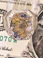 Antique 14K White Gold Quartz Signet Ring