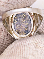 Antique 14K White Gold Quartz Signet Ring