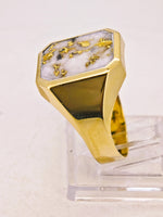 14K 16to1 Gold in Quartz Signet Ring