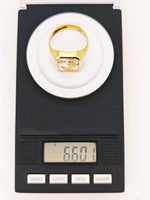 14K 16to1 Gold in Quartz Signet Ring