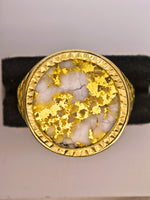 22K 16to1 Mine Round Gold Quartz Ring GEM-Grade
