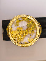 22K 16to1 Mine Round Gold Quartz Ring GEM-Grade