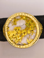 22K 16to1 Mine Round Gold Quartz Ring GEM-Grade