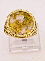 22K 16to1 Mine Round Gold Quartz Ring GEM-Grade