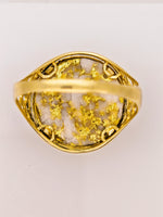 22K 16to1 Mine Round Gold Quartz Ring GEM-Grade