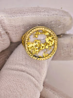 22K 16to1 Mine Round Gold Quartz Ring GEM-Grade