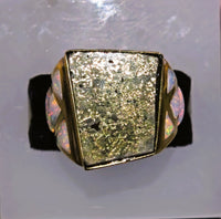 14K Gold Quartz & Opal Signet Ring