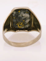 Antique 10K White Gold Colorado Gold Quartz Ring