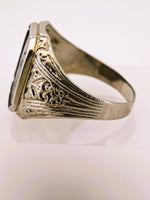 Antique 10K White Gold Colorado Gold Quartz Ring