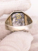 Antique 10K White Gold Colorado Gold Quartz Ring