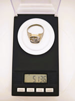 Antique 10K White Gold Colorado Gold Quartz Ring